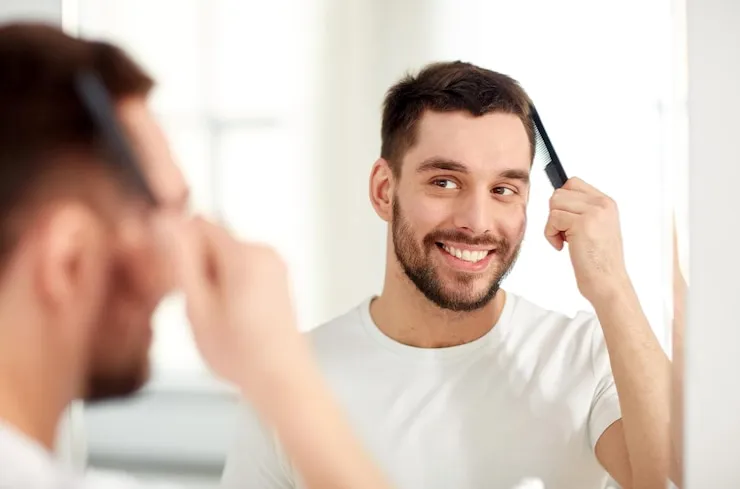 Preenchimento de cabelo na testa